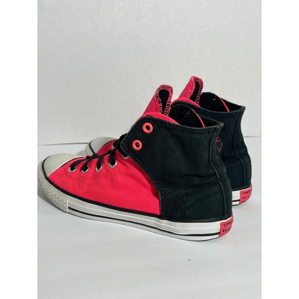 Converse Chuck Taylor All Star High Top Neon Pink Black Sneakers Y2K Streetwear